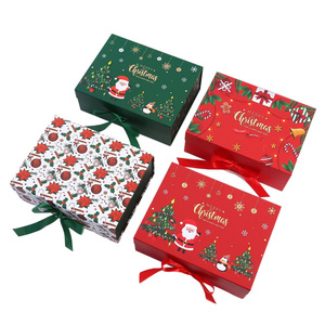 Caja de Papel Magnética Plegable Reutilizable Roja con Asa de Cinta Dorada y Logotipo Personalizado para Regalos Navideños, Perfumes, Cosméticos, Velas - Product Image 5