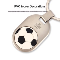 Porte-clés de football unisexe en gros, modèle MK-055, personnalisable pour souvenir, cadeau de match sportif, impression de logo, pendentif de sac en métal