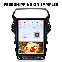 Reproductor de DVD con Pantalla de Radio Estilo Tesla de 12.1 Pulgadas, Snapdragon 665 para Ford Explorer 2011-2019, CarPlay Inalámbrico, QLED, 4+64 GB