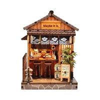 Maison de puzzle architecturale en bois créative à faire soi-même, découpe laser 3D, imprimée UV, petit ensemble de construction, assemblage artisanal, ornement de bureau