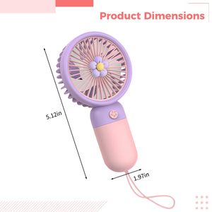 Mini-ventilateur portable pour l'été, utilisation en extérieur, support de téléphone de bureau, idéal pour étudiants, voitures électriques, foyers, hôtels, camping-cars - Product Image 3