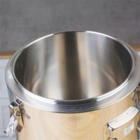 Baril d'isolation thermique en acier inoxydable de grande capacité Grandes casseroles pour la cuisson Récipient alimentaire à double paroi Seau à glace en mousse