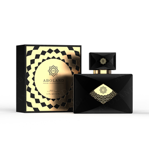 100ML New Design Electroplate Gold Perfume Bottle <b>Empty</b> Spray High-Grade Fragrance Vial Perfume Packaging With <b>box</b> - Product Image 1