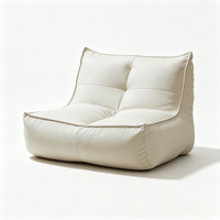 Fauteuil lounge individuel moderne et confortable en chenille imperméable, compact, pour la détente