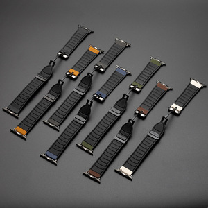 CMレザー磁気バックルストラップ<span class=keywords><strong>Apple</strong></span> <span class=keywords><strong>Watch</strong></span> 8 45mm 41mm Ultra 49mm Iwatchシリーズ用純正レザーバンド7 6 5 41mm 40mm - Product Image 2