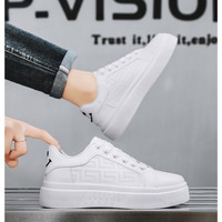 Chaussures de marche décontractées pour hommes, style campus, tendance, blanches, polyvalentes, à semelle compensée, à bout rond, en éponge, direct usine, OEM