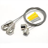Vente en gros de câble métallique en acier inoxydable pour fixation au plafond Pince pour câble d'avion Kit de suspension de panneau acoustique avec ancre en spirale