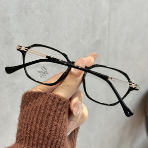 Monture de lunettes ovale Qianai TR90 P2-30346 anti-lumière bleue pour femme, petite monture, pont moyen, verres AC - Product Image 4