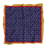 Écharpe en soie personnalisée, impression d'écharpes de cou, écharpe personnalisée à motif paisley, bandana en satin de soie 60*60cm