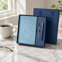Ensemble cadeau de carnet d'affaires de qualité supérieure de luxe, carnet A5 imperméable, couverture rigide thermique, stylo en métal, logo personnalisé, bureau