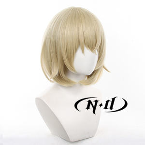 Peluca de pelo para cosplay de ND Falin Touden, peluca corta de color rubio ceniza para disfraz de Anime Delicious Dungeon, fiesta temática de Halloween - Product Image 5