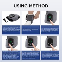 Chauffe-cheville rechargeable avec compresse chaude, appareil de massage à billes LED, batterie 3 cellules pour la relaxation et le soutien du pied électrique