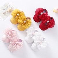 Sepatu Bayi Baru Lahir, Sepatu Bayi Perempuan dengan Ikat Rambut, Set Headband, Sepatu Bayi Lembut untuk Balita yang Belum Bisa Berjalan