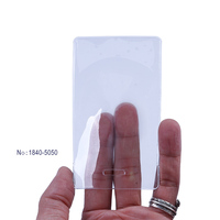 Porte-badge d'identification rigide en plastique transparent léger et durable, à chargement latéral, avec fente de protection pour carte, pour lanières, vente en gros usine