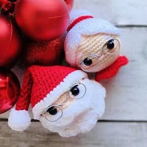 Kit de Ganchillo Personalizado Hecho a Mano para Principiantes, Muñeco de <span class=keywords><strong>Santa</strong></span> Claus Tejido a Mano con Tutorial en Video en Inglés, Juguetes de Costura y Tejido - Product Image 1