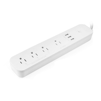 Nouveau Design Wifi Power Wall Extender Desktop Power Office 4 Prises Plug Strip Prise Universelle en Blanc