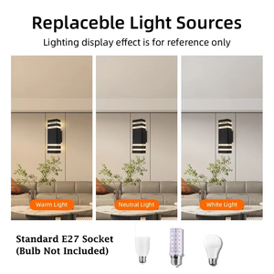 Applique LED da parete impermeabile per esterni, illuminazione per portico, strada, giardino, decorazione domestica, con attacco E27 - Product Image 4