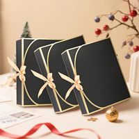 Boîtes cadeaux noires avec couvercles pour demande en mariage de demoiselle d'honneur, cadeaux de mariage pour témoin, cadeau d'anniversaire, boîte cadeau pour bougie d'aromathérapie
