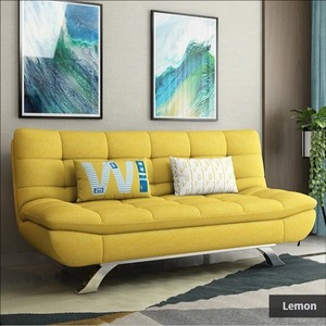 Divano Letto Pieghevole a Tre Posti Multifunzionale, Design Moderno in Tessuto con Spugna ad Alta Densità, Rivestimento Rimovibile, Salvaspazio per Soggiorni - Product Image 5