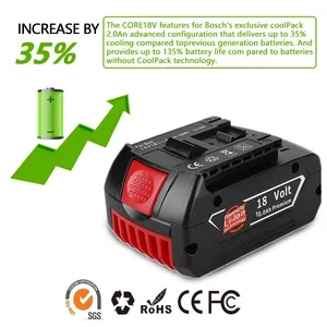 Mới cho Bosch 18V 10AH pin lithium-ion GBA 18V 10AH 18V chuyên nghiệp GBA GSR GSB bat618 bat609 W/nhiên liệu - Product Image 3
