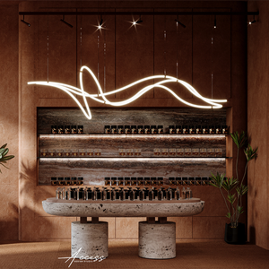 เคาน์เตอร์จัดแสดงน้ำหอมสไตล์วินเทจที่ทำจากไม้น้ำหอมน้ำหอมสไตล์เกาะตามสั่ง - Product Image 1