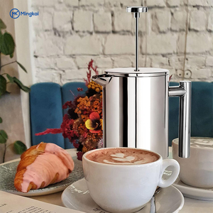 Cafetière à piston française personnalisée avec système de filtration en acier inoxydable, café artisanal pour la maison et la cuisine, presse en métal avec couvercle - Product Image 2