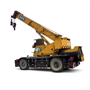 Grue mobile d'occasion Kato 50 tonnes, équipement de construction lourd, moteur Nissan haute performance, jaune, hauteur de levage maximale 25m - Product Image 1