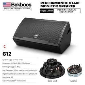 Moniteur de scène professionnel Bekboes G Series 12 pouces 600 watts pour spectacles en direct – Surveillance claire sur scène - Product Image 6