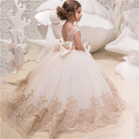 Robes de demoiselles d'honneur longues pour filles, robes de princesse pour enfants, robes de bal formelles pour fêtes d'anniversaire, pour filles de 2 à 13 ans