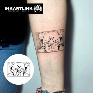 Pegatina <span class=keywords><strong>de</strong></span> Tatuaje Herbal Personalizada con Ojos <span class=keywords><strong>de</strong></span> Anime, Manga Sukuna, Resistente al Agua, 15 Días, Arte Corporal Semipermanente para Brazo, Venta al Por Mayor para Hombres - Product Image 2