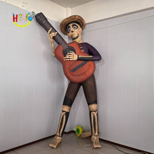 Halloween inflable al aire libre decoraciones inflable <span class=keywords><strong>esqueleto</strong></span> <span class=keywords><strong>hombre</strong></span> tocando la guitarra - Product Image 1
