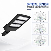 Lampu Jalan LED Modular 3 Modul Lampu Terpisah 100W 150W Tahan Air IP65 Braket Geser Dapat Disesuaikan untuk Jalan Utama dan Jalan Raya