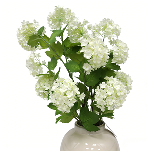 Lobularia <span class=keywords><strong>Maritima</strong></span> de Alta Calidad en Maceta de Cerámica, Hortensia Artificial con Acabado Glaseado, Hortensia de Simulación para Bodas - Product Image 4