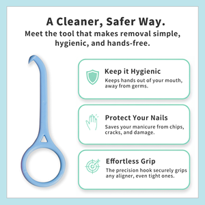 पोर्टेबल अलाइनर रिमूवल टूल इनविजिबल ब्रेसेस रिमूवर हुक रिटेनर निकालने का उपकरण मौखिक स्वच्छता मैनीक्योर सेवर - Product Image 4