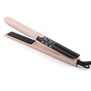 Plancha de pelo profesional eléctrica, rizador con pantalla LED, calentamiento rápido, voltaje de 100-240V, apagado automático, OEM gratis - Product Image 4