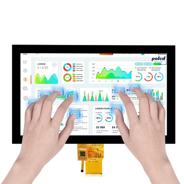 Polcd 10.1 inch Touch Screen RGB LVDS interface Multi-touch Capacitive Touch Panel Display TFT LCD Modules