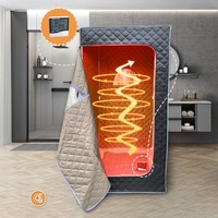 Sauna Vapeur Portable de Maison 4 Litres en Gros, Cabine de Spa et Sauna avec Fenêtre Transparente