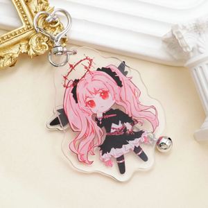 Breloques en acrylique personnalisées avec logo imprimé, à aile mobile, vente en gros, créez votre propre porte-clés en plastique, porte-clés en acrylique anime personnalisé - Product Image 1