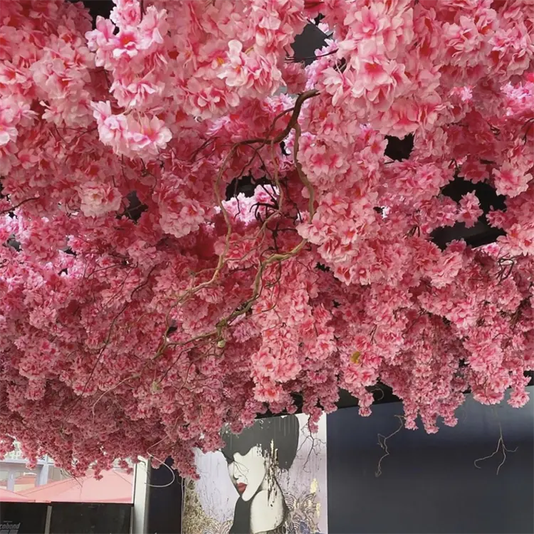N-0208 Bulk seta Cherry Blossom rami passione fiori artificiali prezzo competitivo per la decorazione domestica di nozze