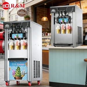 Máquina de Helado Suave Automática Profesional de 3 Sabores para Conos, Estilo Tailandés, Comercial, Malasia, Tailandia - Product Image 2