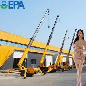 Casa al aire libre Mini 3000kg Construcción plegable Crawler Spider Crane Cantilever Eléctrico Hidráulico Telescópico Boom - Product Image 4