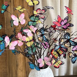 Arreglo de Mariposas Artificiales, Flores de Seda de Colores Mezclados, Decoración para Bodas, Uso en Exteriores - Product Image 5