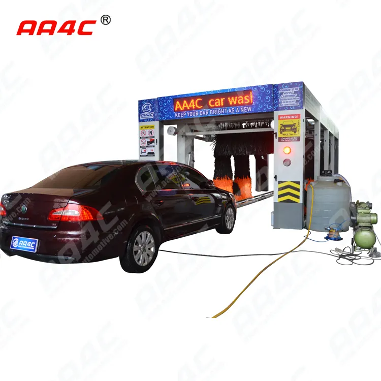 AA4C túnel máquina automática de lavado de coche de 9 cepillos de lavado de coche de la máquina
