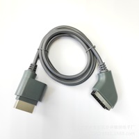 Grosir Host kabel Scart TV Audio Video AV kabel untuk Xbox 360 6FT RGB Scart komponen TV komposit AV kabel adaptor 1.8M