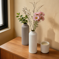 Vases en céramique mate YBH, modernes, uniques et rayés, pour centre de table de mariage ou de Pâques, écologiques et durables