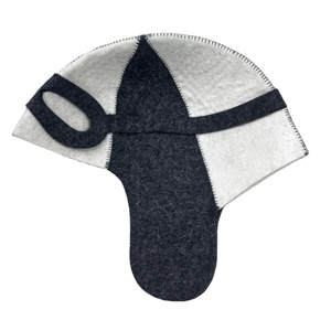 Chapeau de sauna en feutre de laine de 2 mm, style pilote, protection thermique, logo personnalisé, accessoires de sauna - Product Image 3