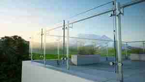 Rampe extérieure en verre Escaliers Rampe de toit Conception Balustrades et mains courantes pour balcon - Product Image 5