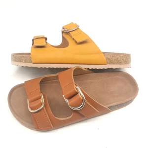 Zapatillas de suela de corcho para mujer, <span class=keywords><strong>sandalias</strong></span> de Pu con cojín de espuma, cómodas, para exteriores - Product Image 5