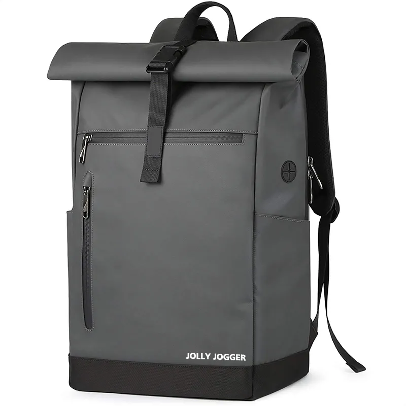 Best Men Anti Theft Laptop Bag Leather Waterproof Roll Top Backpacks Rucksack