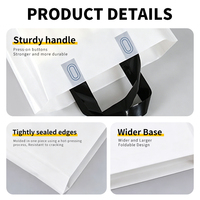 Sac en plastique LDPE réutilisable avec impression de logo personnalisée, poignée souple rose, recyclable pour les vêtements